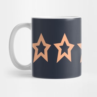 Peach Fuzz Five Thick Line Star Pantone Color of the Year 2024 Mug